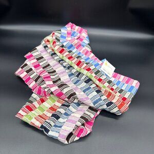 Noonday Collection Handwoven Colorful Striped Infinity Scarf Guatemala Rainbow